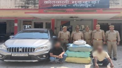 Photo of *थाना भुड़कुड़ा पुलिस टीम ने 87 किग्रा 700 ग्राम अवैध गांजा के साथ 2 अभियुक्तगण को किया गिरफ्तार ।