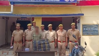Photo of *नगसर हाल्ट में 16 किलो गांजा के साथ युवक गिरफ्तार*  **बाबा मंदिर के पास चेकिंग के दौरान पुलिस के हत्थे चढ़ा आरोपी, दो मोबाइल और बाइक बरामद*